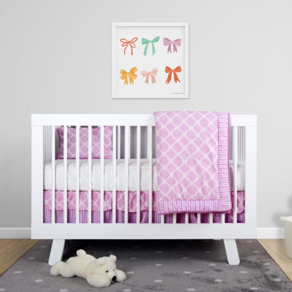 Clover Pink Baby Bedding Set