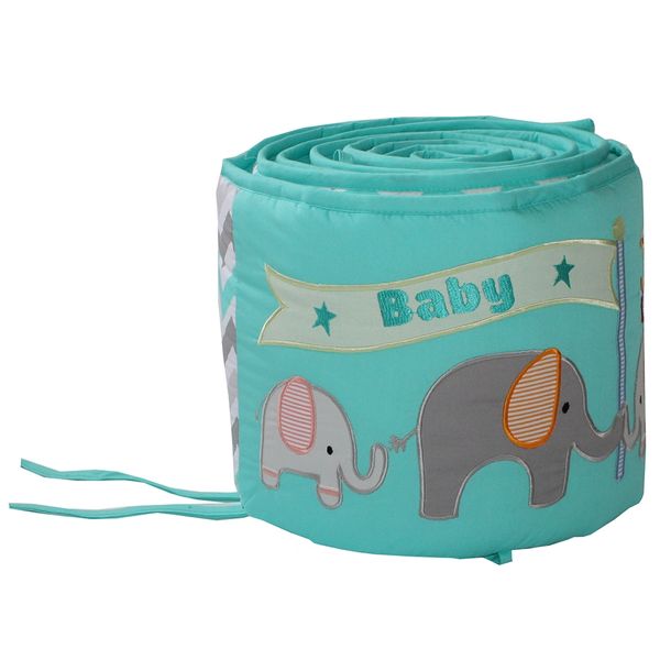Babyfad Elephant Zigzag 10 Piece Crib Bedding Set 